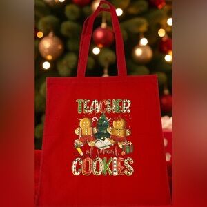 Christmas Tote Bag Red Christmas Bag Tote Bag